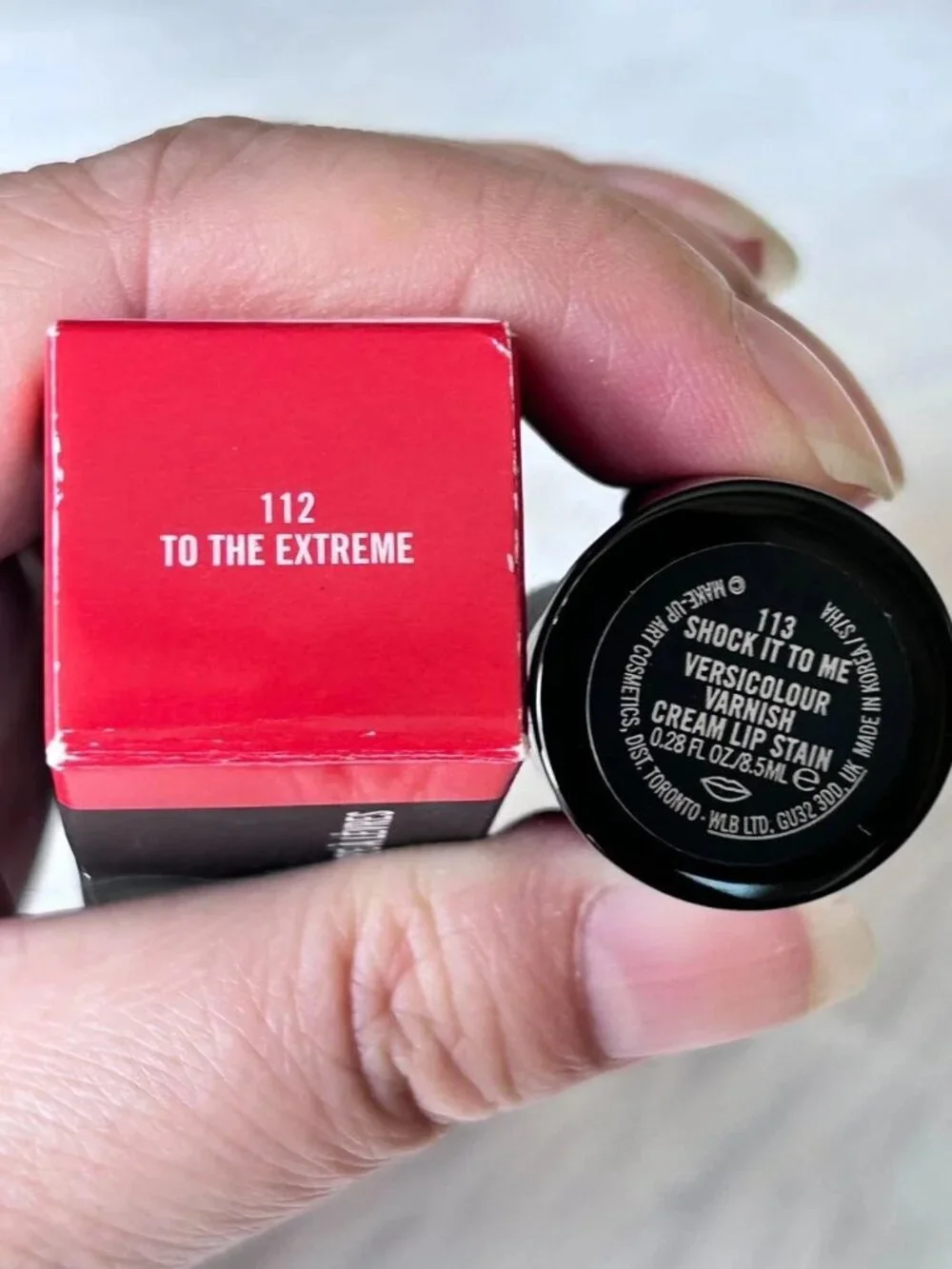 New Mac Versicolour Varnish Cream Lip Stain~112 to the extreme~Full size 0.28 oz